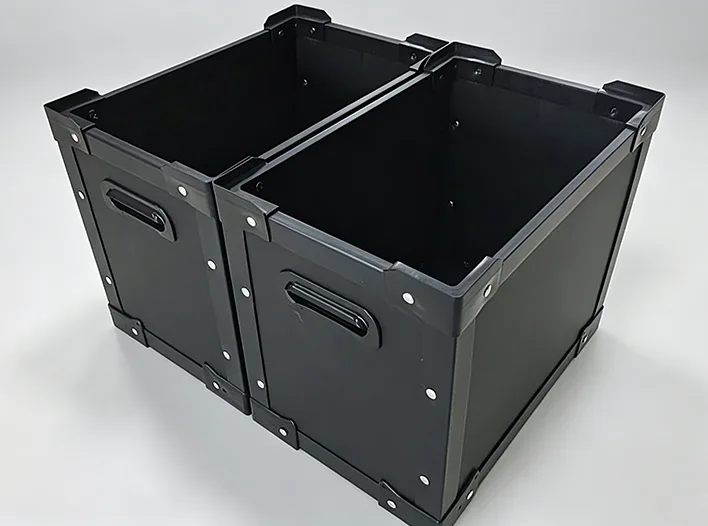 Kaluwihan saka Anti-statis kothong Sheet Turnover Boxes.