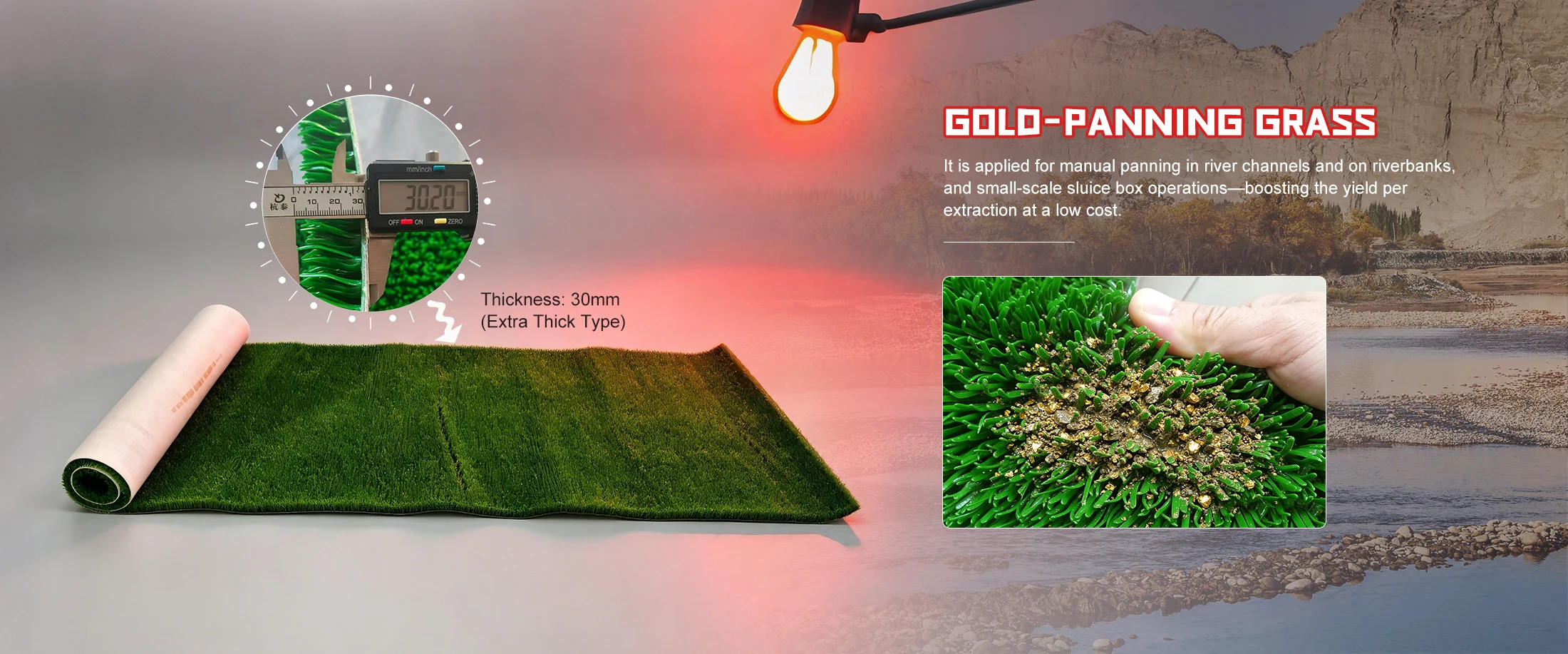 Produsen lan Supplier Grass Panning Emas China
